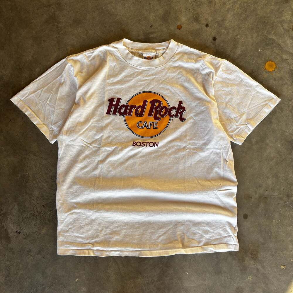 Vintage 90s Hard Rock Cafe Boston skate promo Graphic T-Shirt